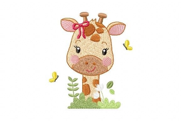 Giraffe Girl Embroidery Review for Boutique Apparel