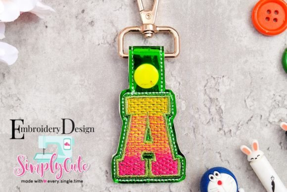 Review: In the Hoop Key Chain Monogram Font A